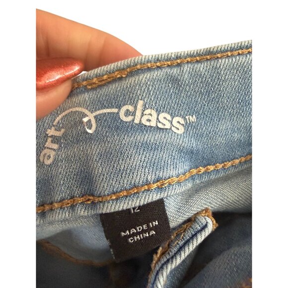 ART CLASS Girls Light Wash Flare Denim Jeans Size 12 - Picture 8 of 9
